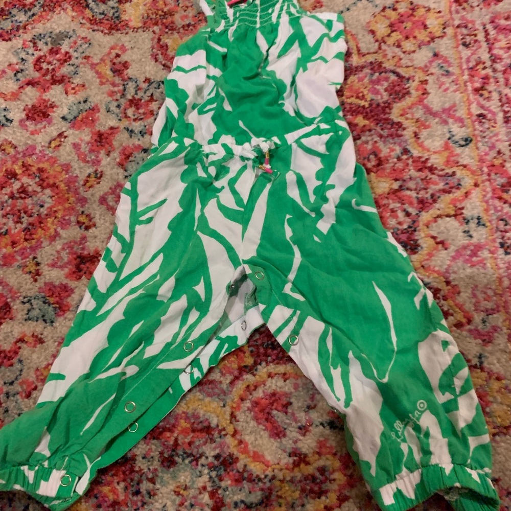 lilly pulitzer for target green boom boom romper - Picture 2 of 6